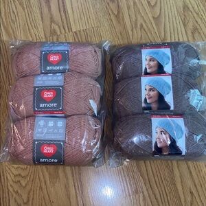 6 skeins of red heart amore yarn
